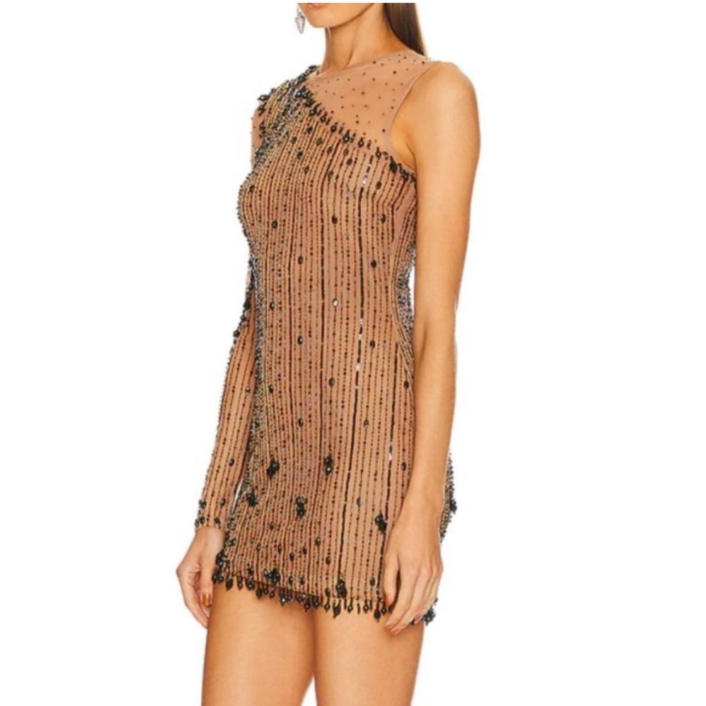 NBD Zintia Embellished Mini Dress in Black EUC flaw - Picture 1 of 10